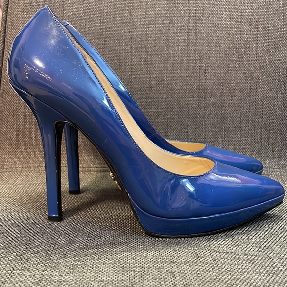 Nine West | Shoes | Blue Patent Leather Nine West Cobalt Blue Pumps Heels  Size 9 | Poshmark